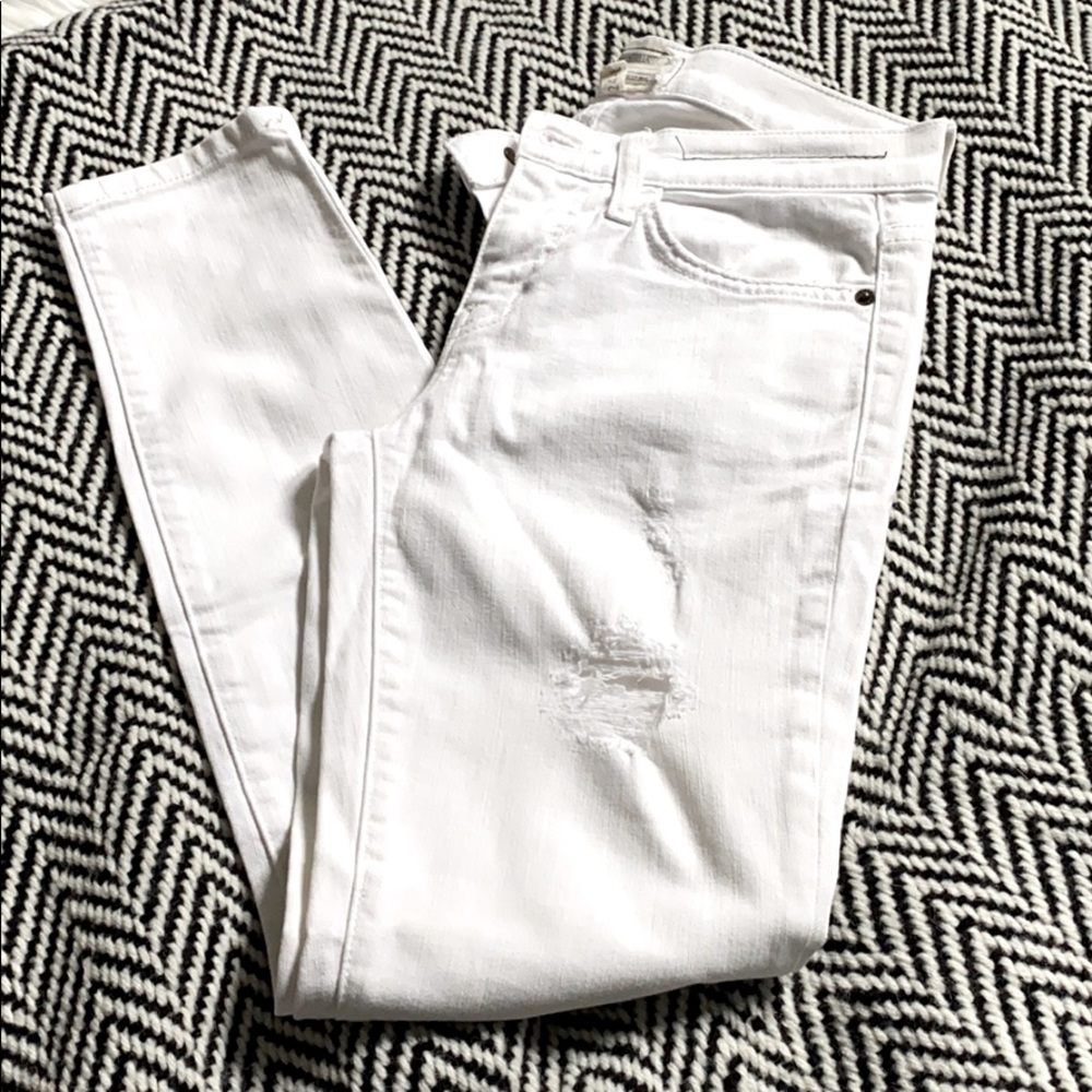 Current/Elliott The Stiletto white jeans!